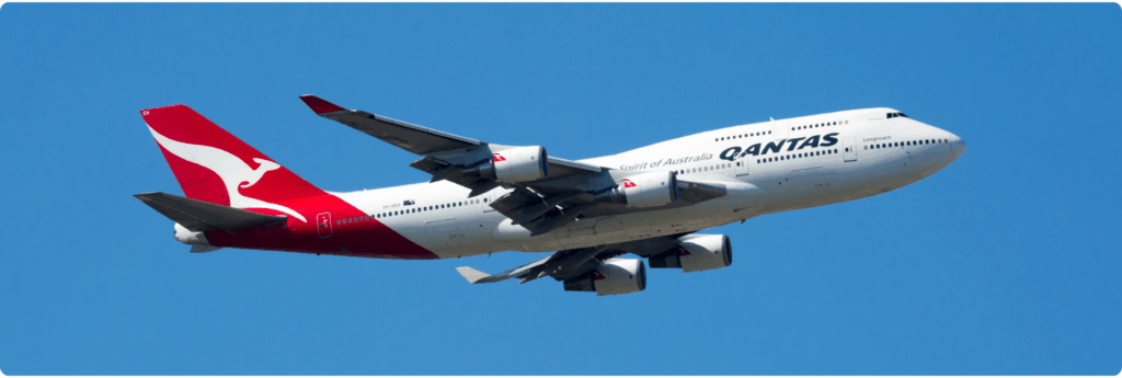 Quantas flight in the sky and data breach